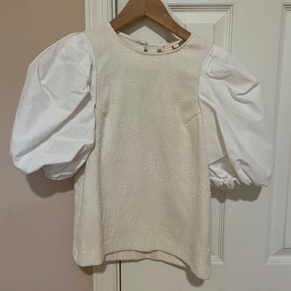 Anthropologie puff sleeve top